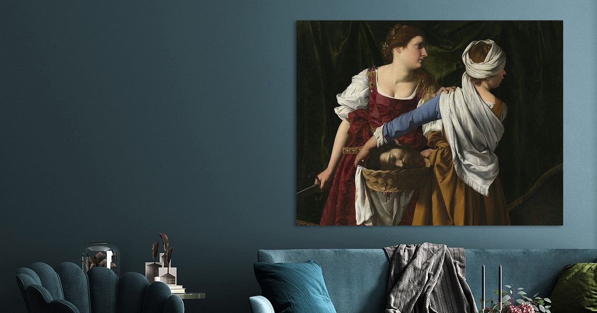 Judith en haar dienstmaagd met het hoofd van Holofernes, Orazio